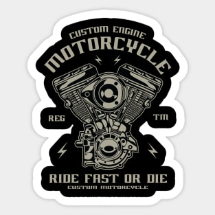 Custom Engine Motorcycle Sticker